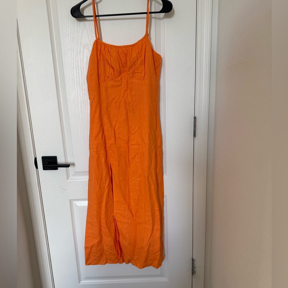 Princess Polly tangerine midi dress